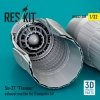 RESKIT RSU32-0209 Su-27 Flanker exhaust nozzles for Trumpeter kit (3D Printed) 1/32